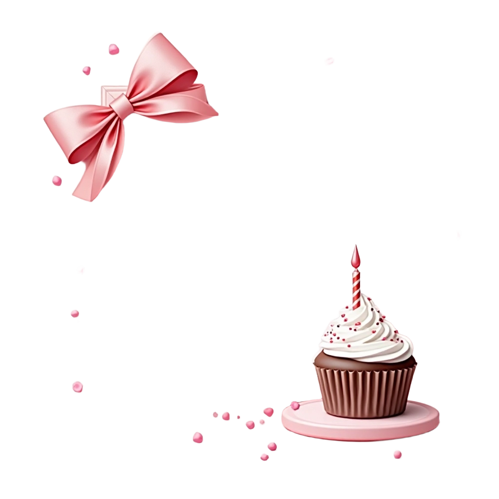 Celebratory Cupcake and Bow